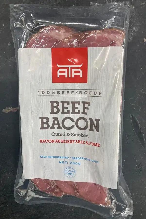 ATA 100% Beef Bacon (Cured & Smoked)