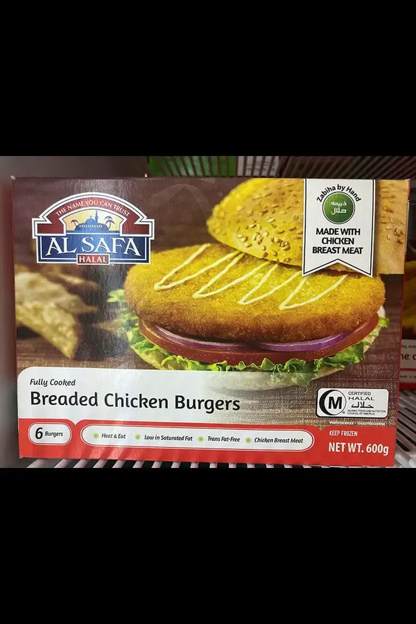 Al Safa Halal Breaded Chicken Burgers