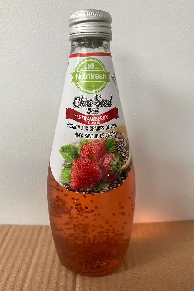 Chia Seed Drink, Strawberry Flavour | WeDoHalal Edmonton