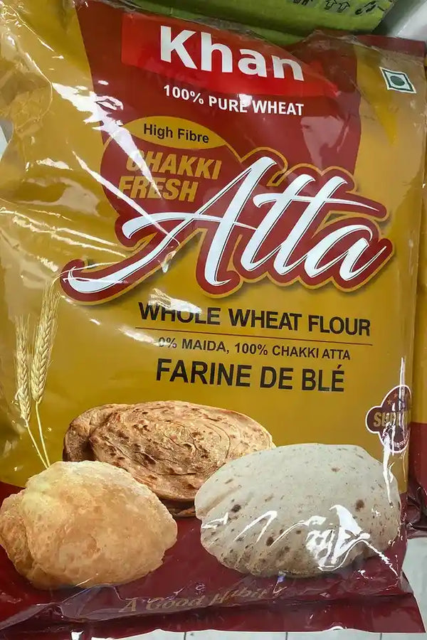 Khan 100% Pure Wheat Chakki Fresh Atta